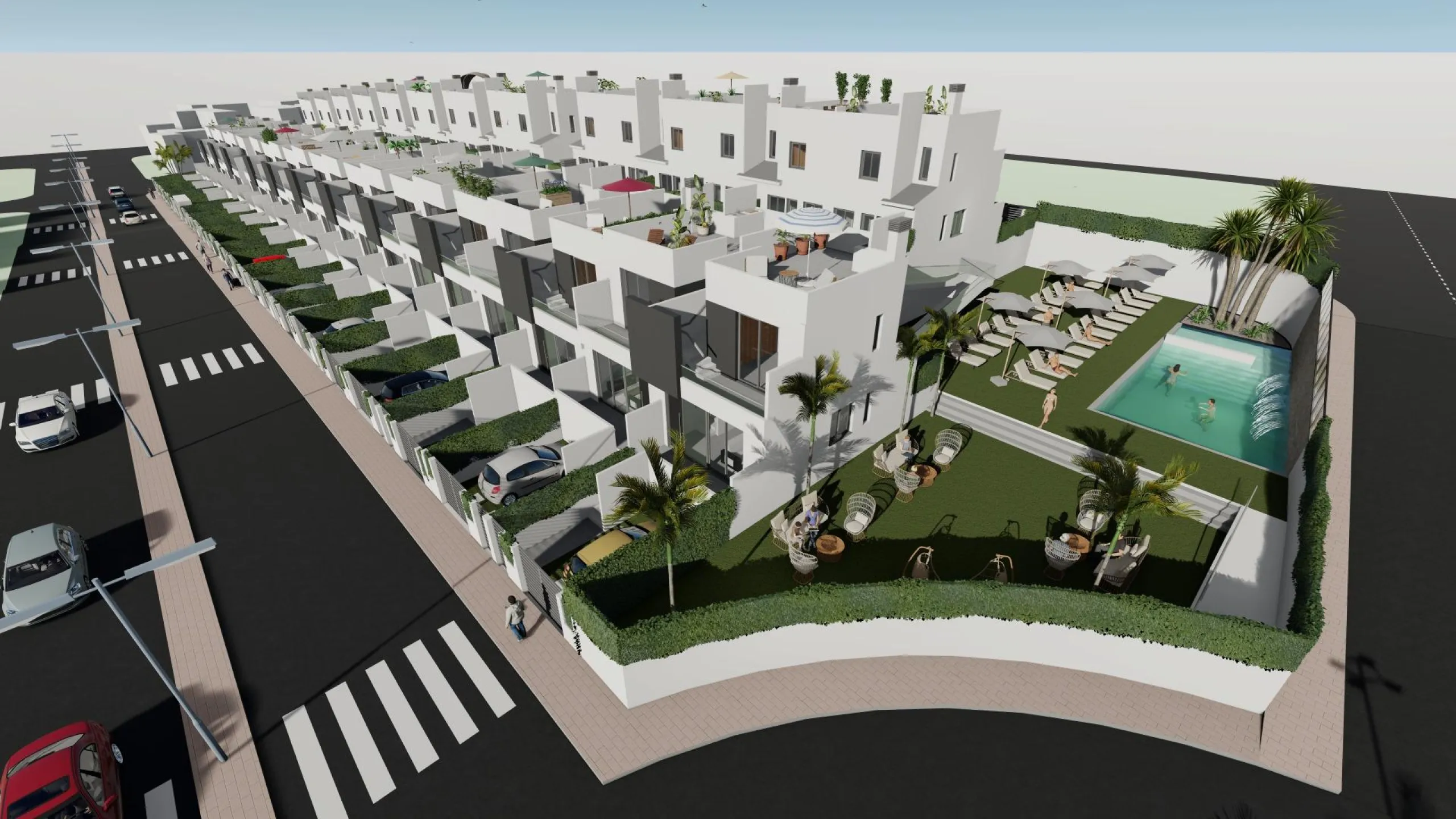 OBRA NUEVA! ADOSADOS EN COX. 3 DORM. 2 BAÑOS. SOLARIUM 33 M2. TERRAZA 36 M2.GARAJE+TRASTERO. PISCINA