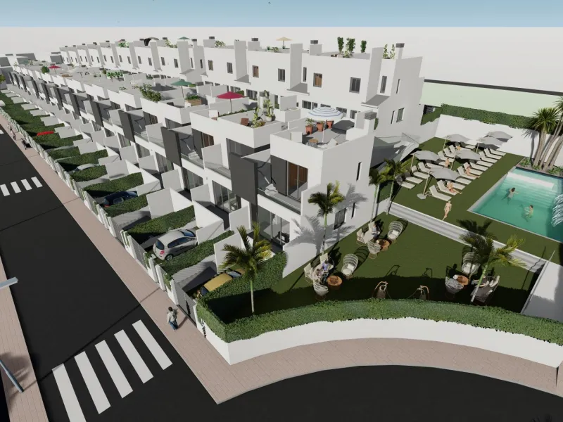 OBRA NUEVA! ADOSADOS EN COX. 3 DORM. 2 BAÑOS. SOLARIUM 33 M2. TERRAZA 36 M2.GARAJE+TRASTERO. PISCINA