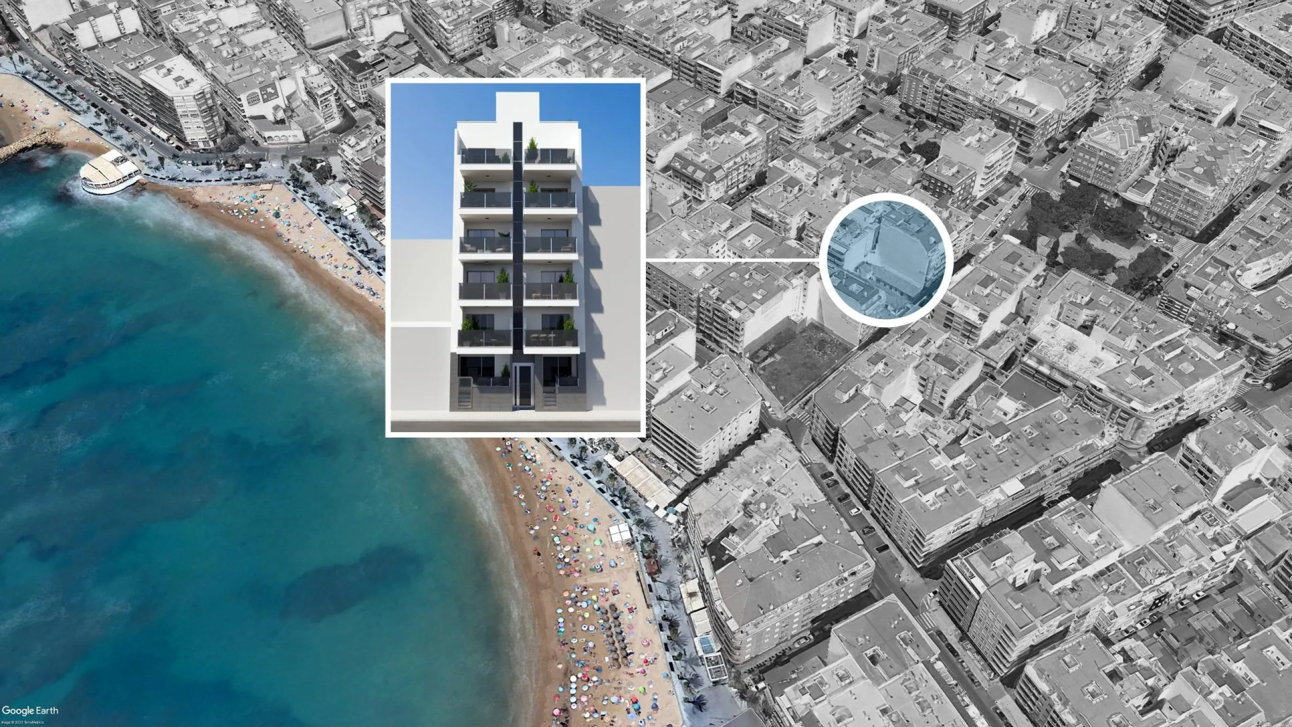 OBRA NUEVA EN TORREVIEJA A 150 METROS DE LA PLAYA. 2 DORMITORIOS. 2 BAÑOS. PISCINA COMUNITARIA.