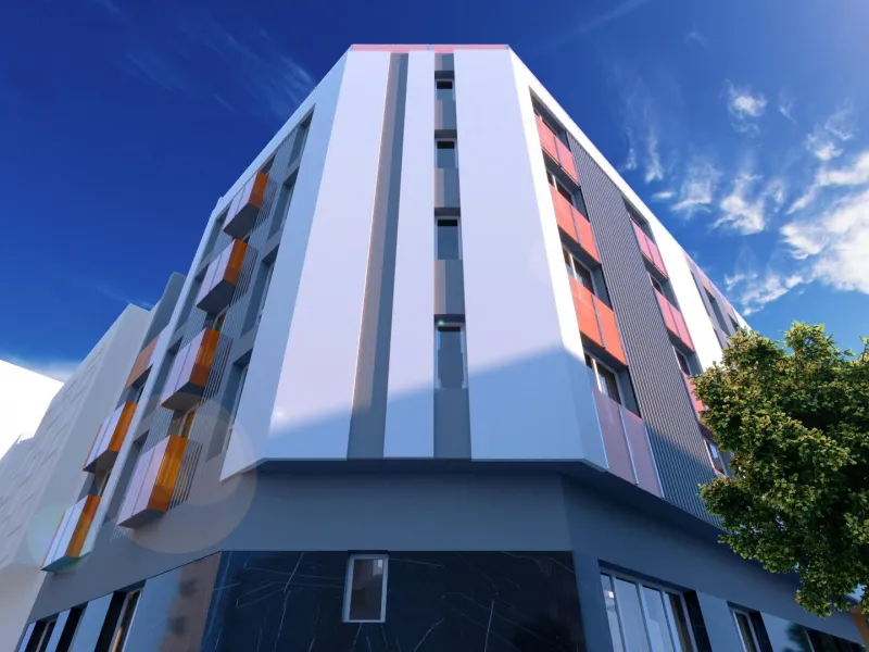 Nueva construcción de edificio moderno en el corazón de Las Carolinas en Alicante.
