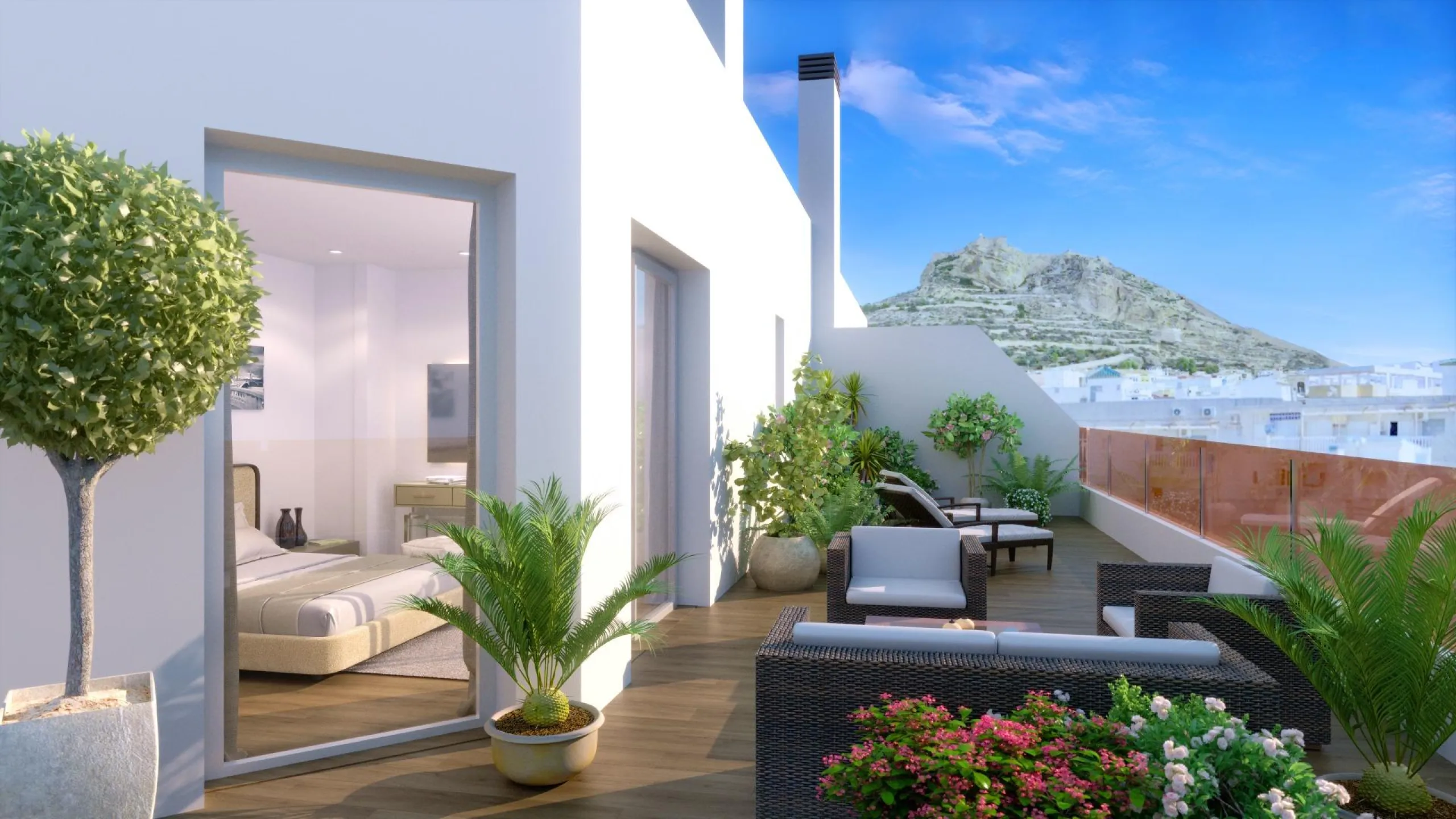 Nueva construcción de edificio moderno en el corazón de Las Carolinas en Alicante.