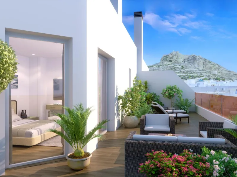 Nueva construcción de edificio moderno en el corazón de Las Carolinas en Alicante.