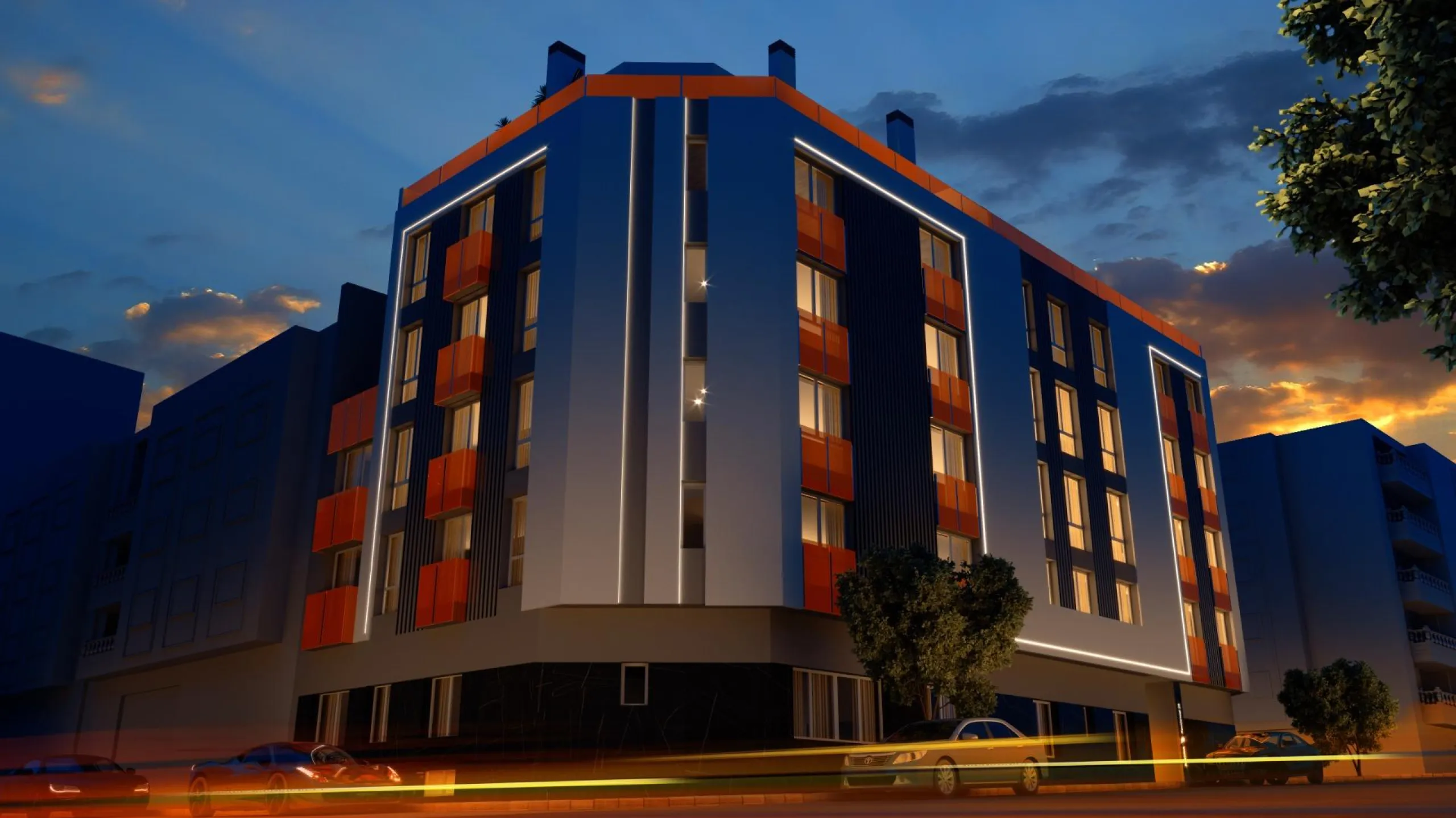Nueva construcción de edificio moderno en el corazón de Las Carolinas en Alicante.