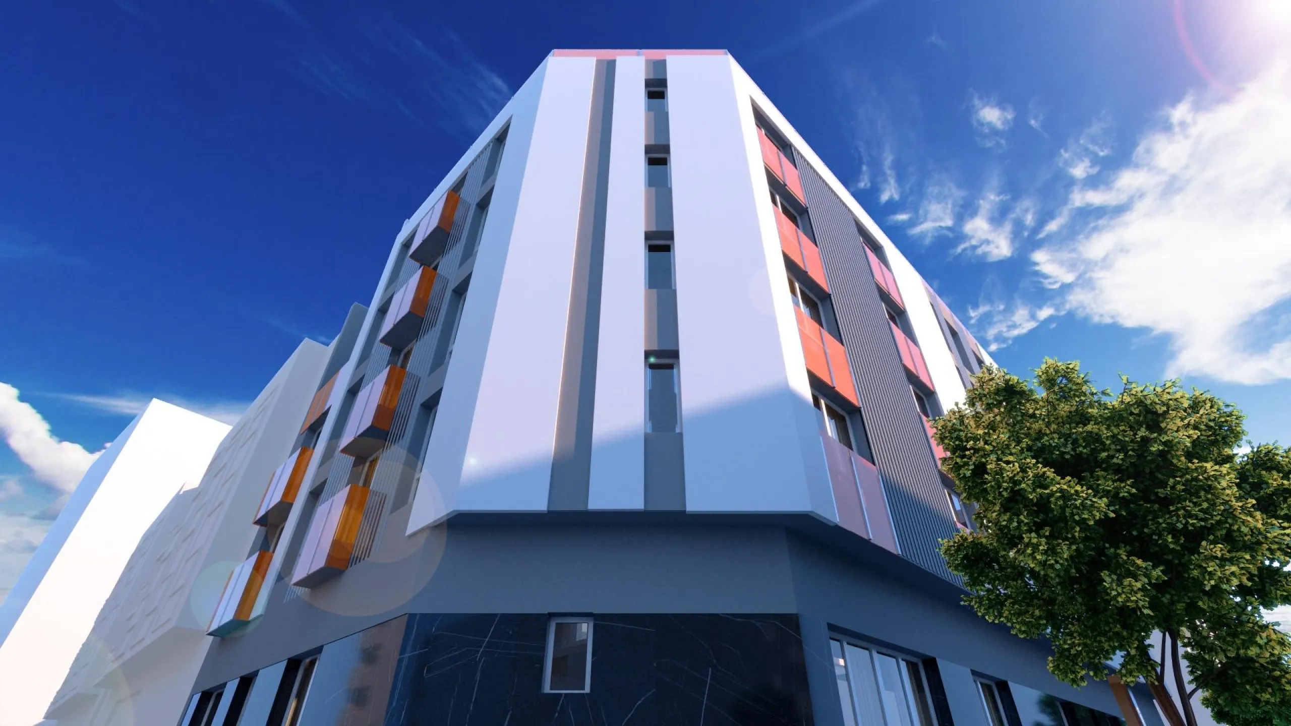 Nueva construcción de edificio moderno en el corazón de Las Carolinas en Alicante.