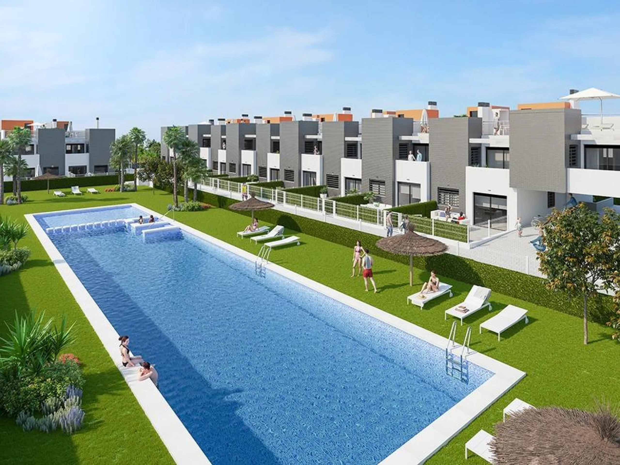 OBRA NUEVA. BUNGALOW A 1000 METROS DE PLAYA LOS LOCOS. 3 DORM. 2 BAÑOS. PISCINA+GARAJE.
