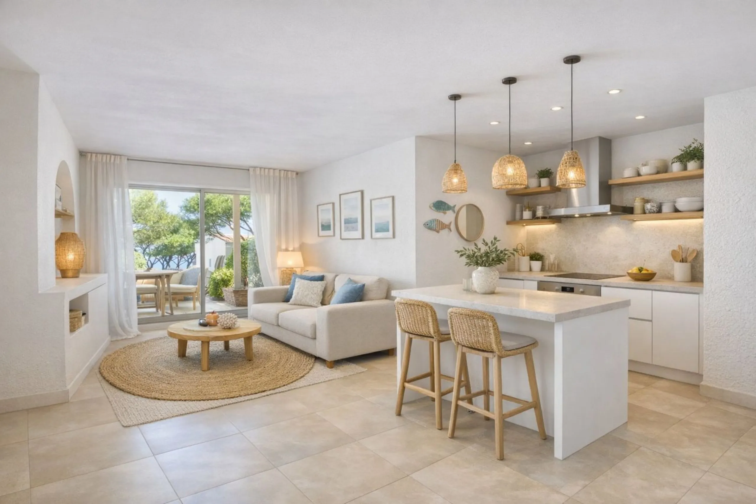 Piso en planta baja con jardín y vistas al mar en La Volta d’Ametller, Costa Brava