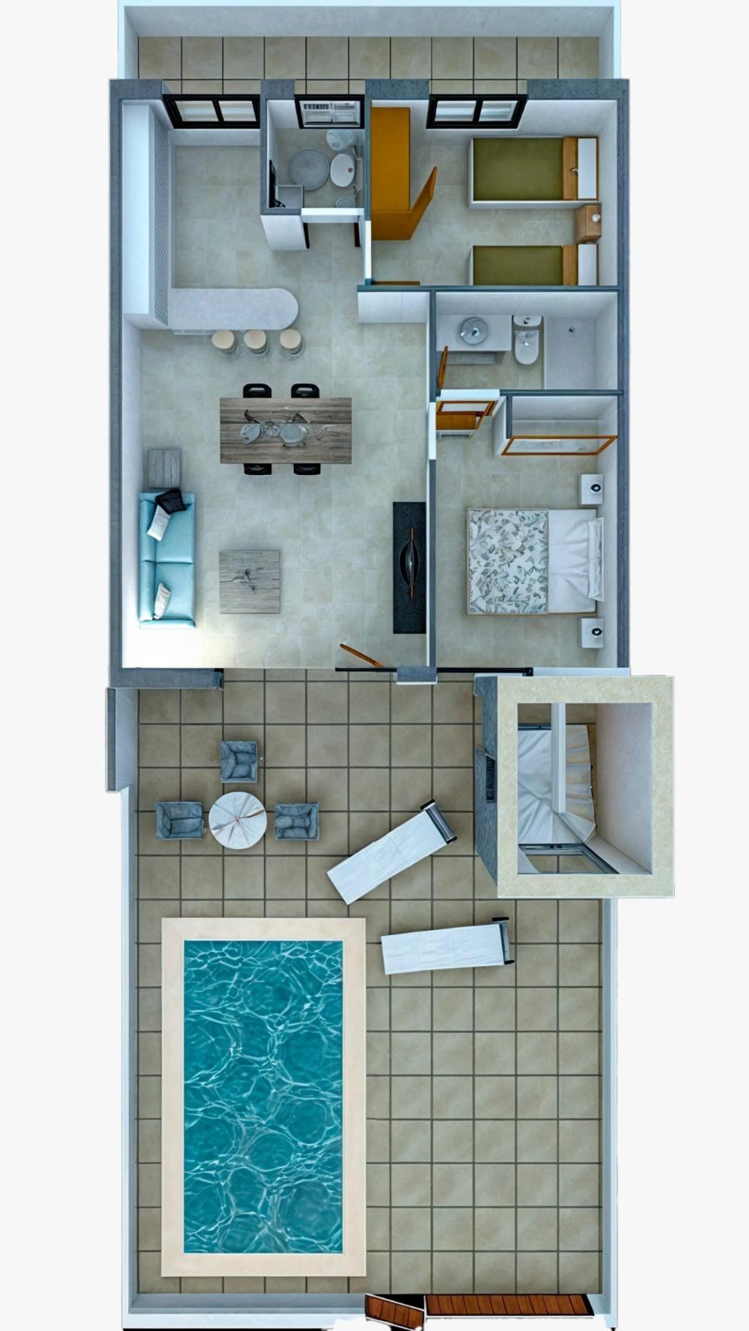 VILLA DE LUJO EN (LA PINILLA) MURCIA. PISCINA. 2 DORM. 2 BAÑOS. PARCELA 150 M2. SOLARIUM 44 M2.
