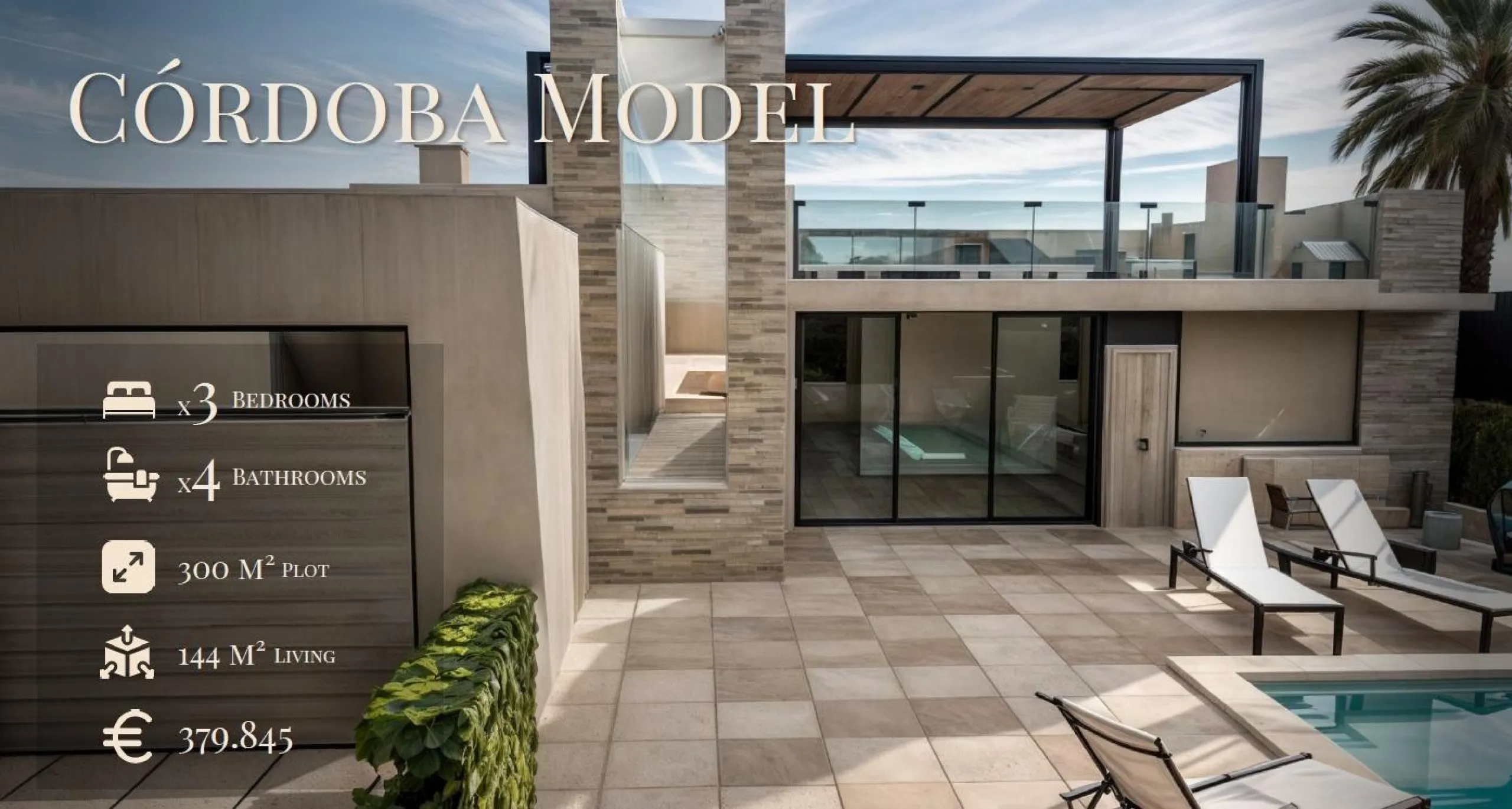 VILLA DE LUJO EN (LA PINILLA) MURCIA. PISCINA. 3 DORM. 4 BAÑOS. PARCELA 300 M2. SOLARIUM 100 M2.
