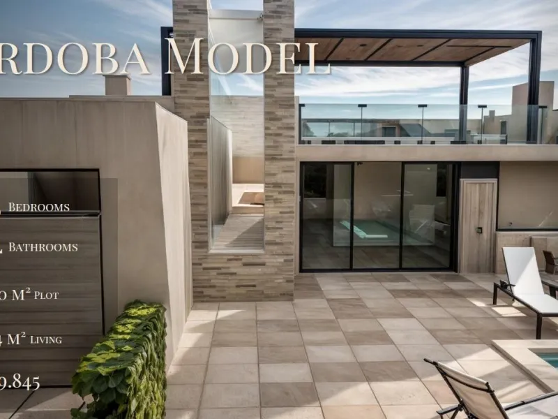 VILLA DE LUJO EN (LA PINILLA) MURCIA. PISCINA. 3 DORM. 4 BAÑOS. PARCELA 300 M2. SOLARIUM 100 M2.