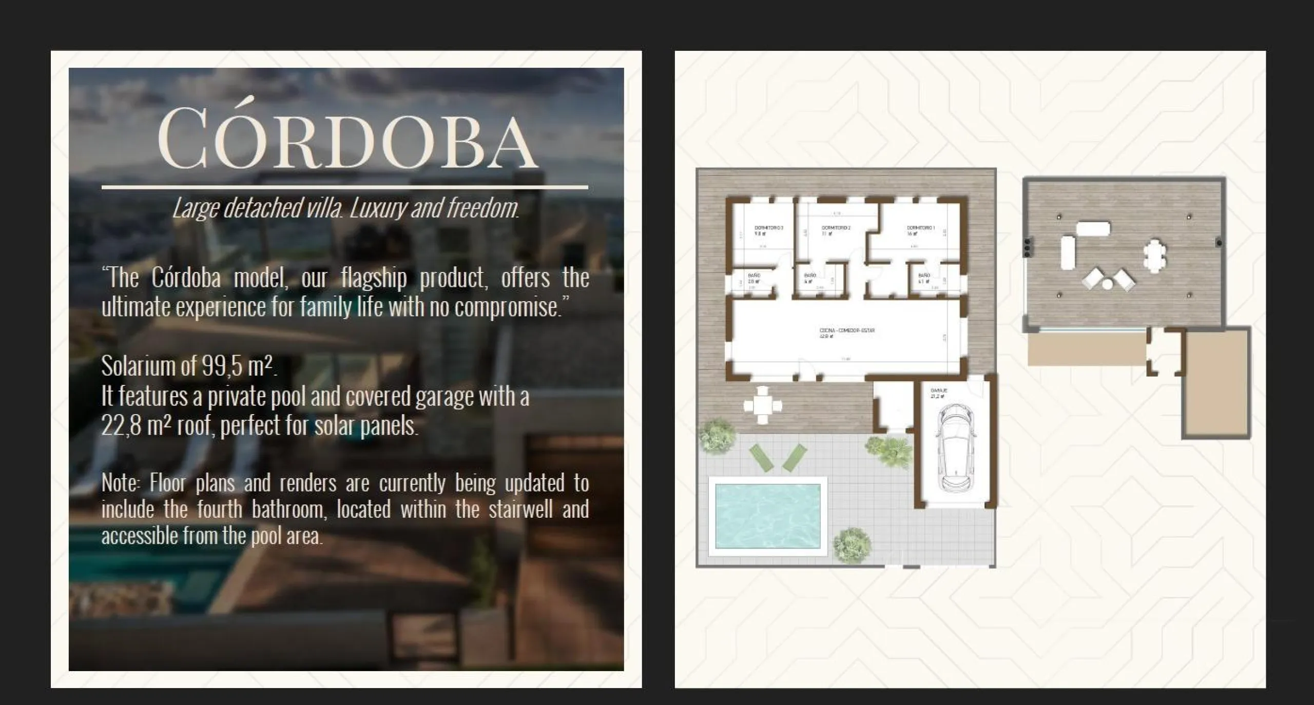 VILLA DE LUJO EN (LA PINILLA) MURCIA. PISCINA. 3 DORM. 4 BAÑOS. PARCELA 300 M2. SOLARIUM 100 M2.