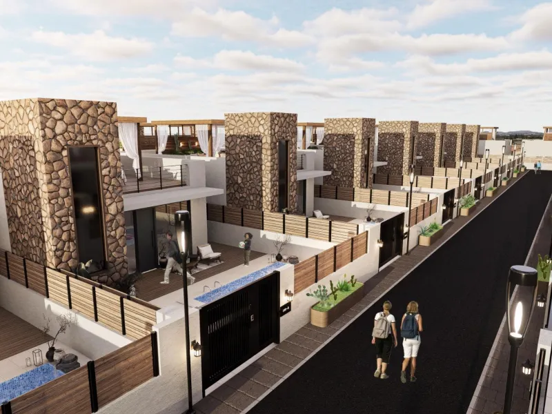 VILLA DE LUJO EN (LA PINILLA) MURCIA. PISCINA. 3 DORM. 4 BAÑOS. PARCELA 300 M2. SOLARIUM 100 M2.