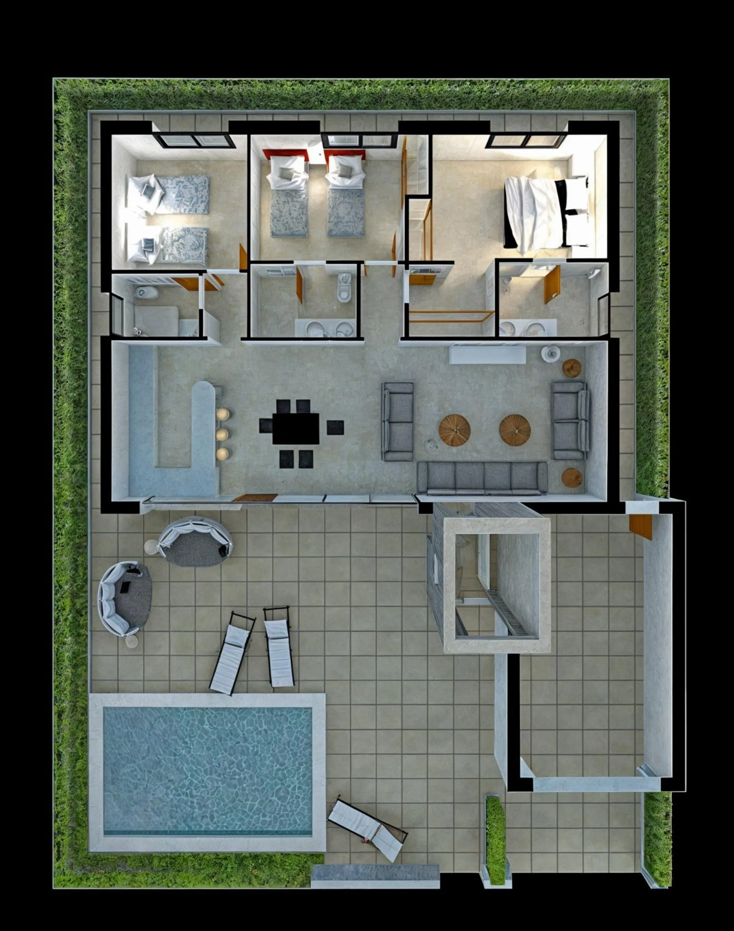 VILLA DE LUJO EN (LA PINILLA) MURCIA. PISCINA. 3 DORM. 4 BAÑOS. PARCELA 300 M2. SOLARIUM 100 M2.