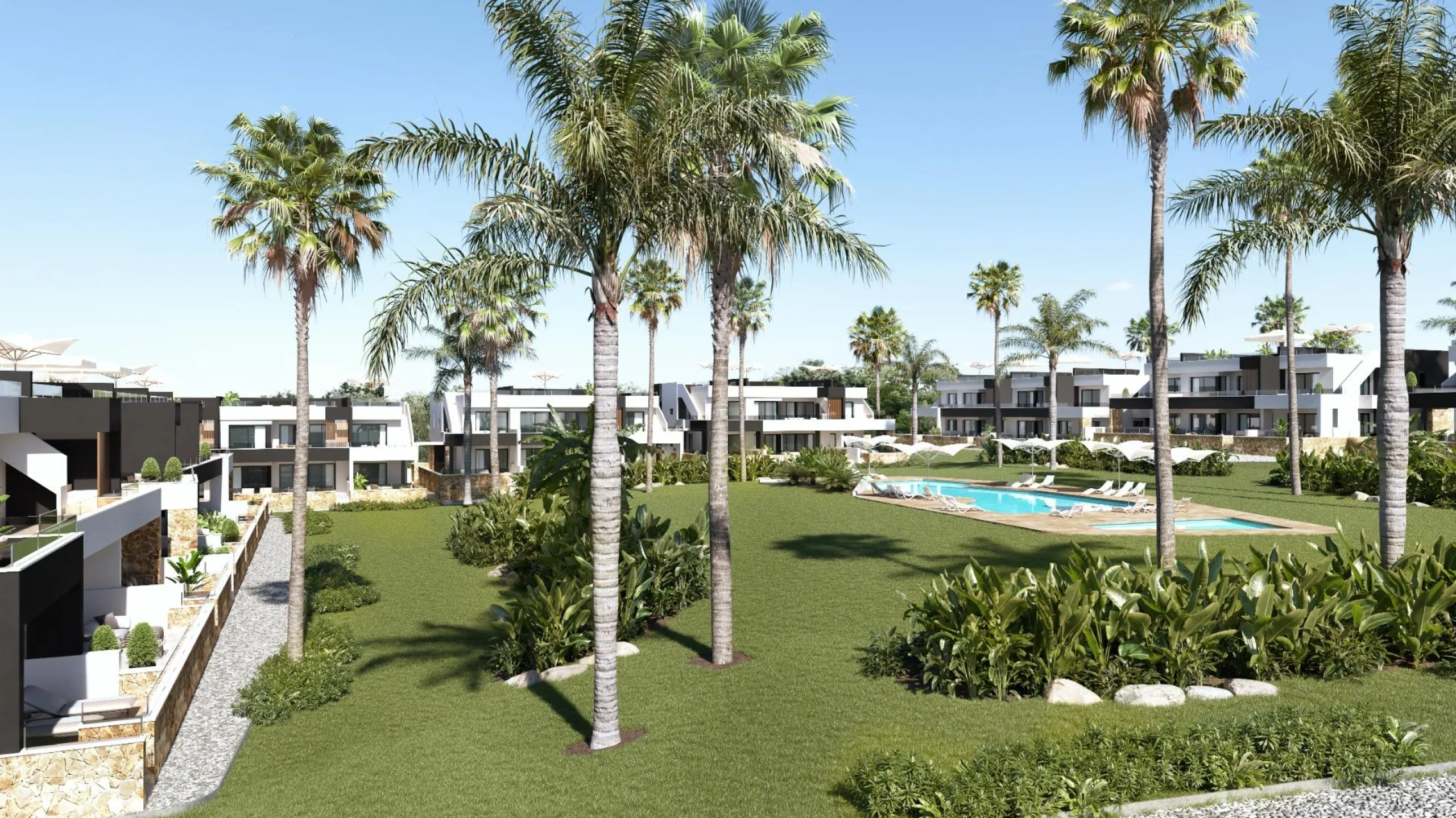 OBRA NUENA! BUNGALOWS PLANTA ALTA Y PLANTA BAJA. 2 DORM. 2 BAÑOS. GARAJE+TRASTERO. PISCINA.AMUEBLADO