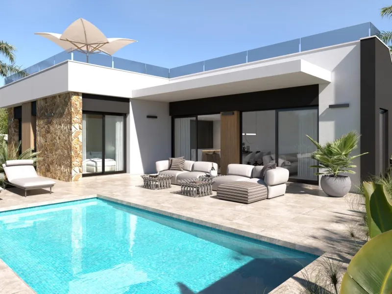 VILLAS "JULIET" OBRA NUEVA. 3 DORM. 2 BAÑOS. PISCINA PRIVADA. PARCELA 263 M2.