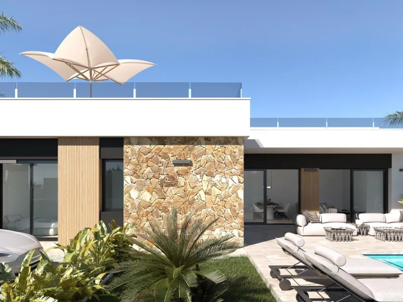 VILLAS "JULIET" OBRA NUEVA. 3 DORM. 2 BAÑOS. PISCINA PRIVADA. PARCELA 263 M2.