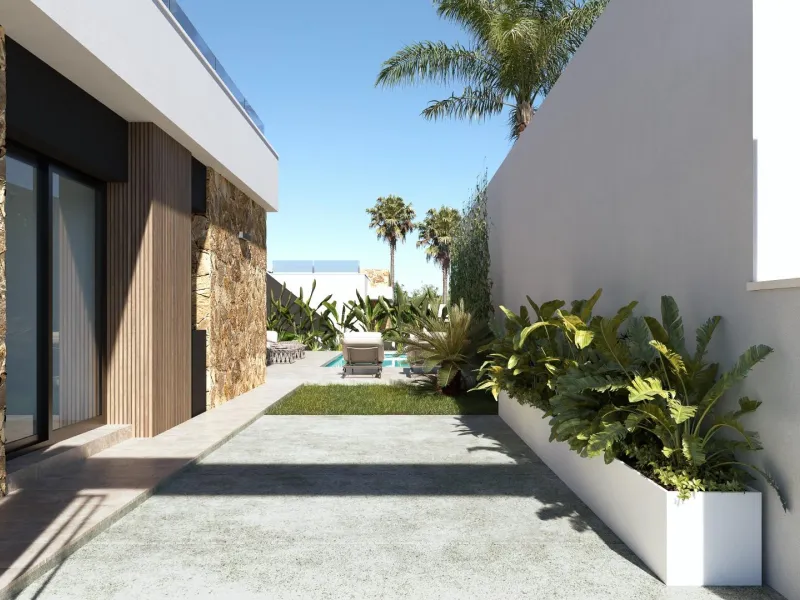 VILLAS "JULIET" OBRA NUEVA. 3 DORM. 2 BAÑOS. PISCINA PRIVADA. PARCELA 263 M2.