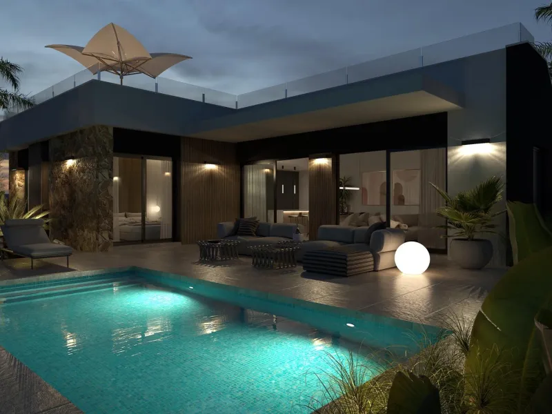 VILLAS "JULIET" OBRA NUEVA. 3 DORM. 2 BAÑOS. PISCINA PRIVADA. PARCELA 263 M2.