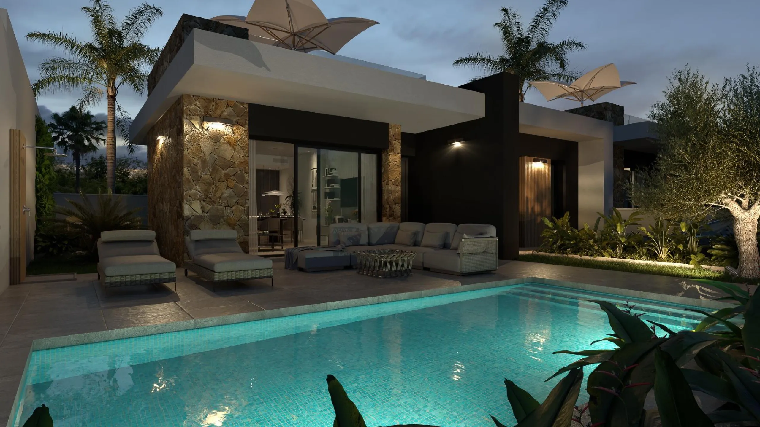 VILLAS "NOVA" OBRA NUEVA. 3 DORM. 2 BAÑOS. PARCELA 263 M2. PISCINA PRIVADA. PARKING.