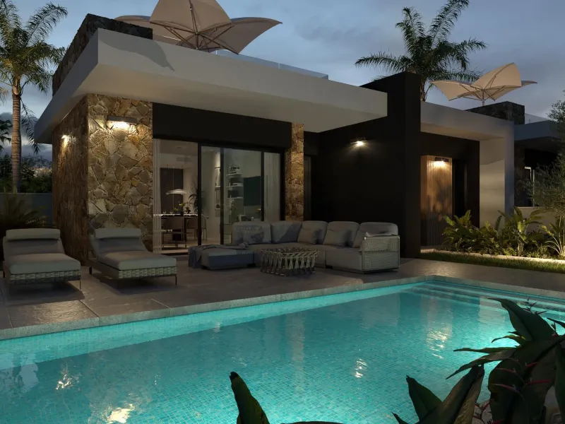 VILLAS "NOVA" OBRA NUEVA. 3 DORM. 2 BAÑOS. PARCELA 263 M2. PISCINA PRIVADA. PARKING.