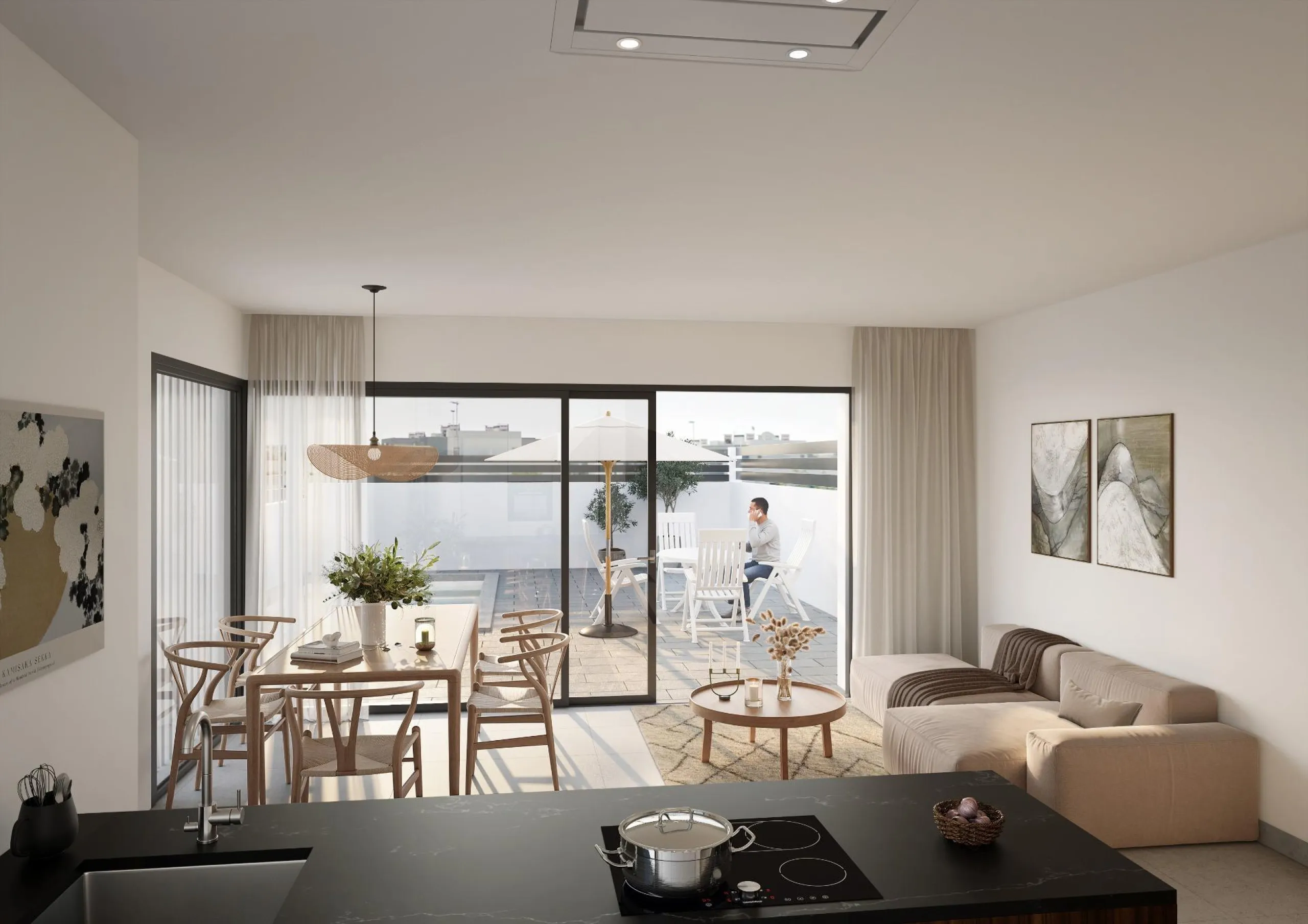 CHALET ADOSADO EN AGUAS NUEVAS CON PISCINA PRIVADA. 3 DORM. 3 BAÑOS. 115 M2.