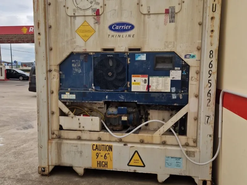 A 40-foot refrigerated container with a volume of 67 m³ is available for rent