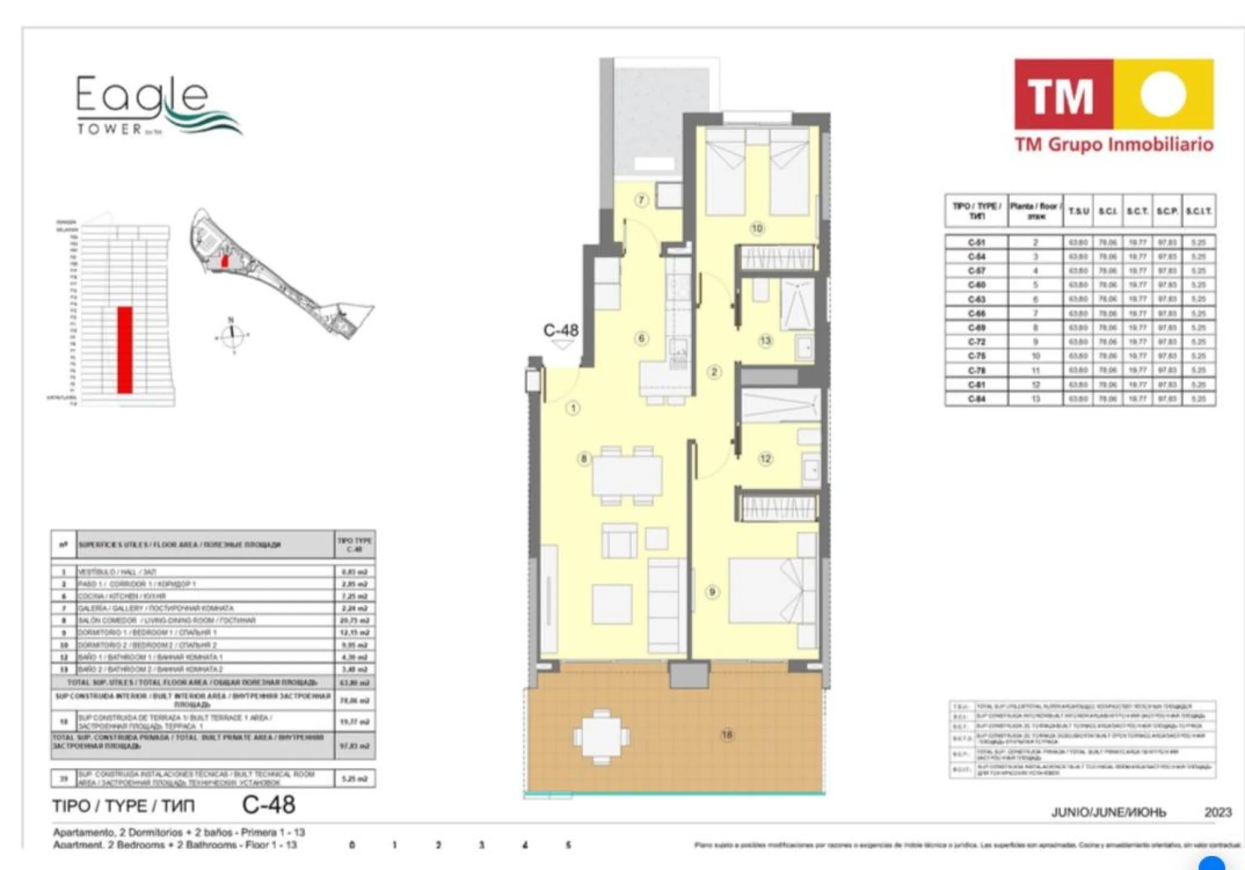 Spacious 2-Bedroom Apartment in the Eagle Tower Complex