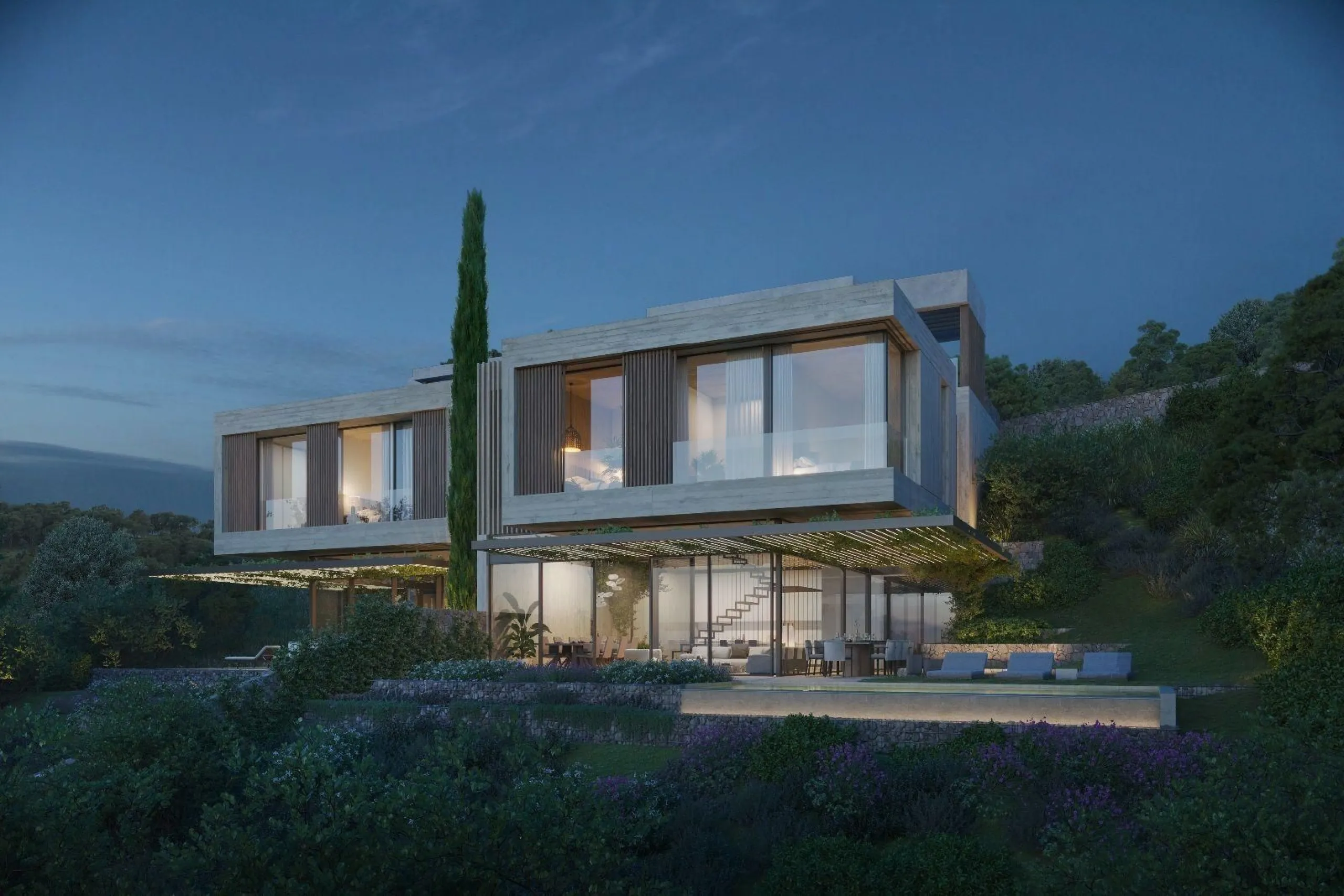Chalet pareado de obra nueva con vistas al mar en Aiguaxelida, Tamariu