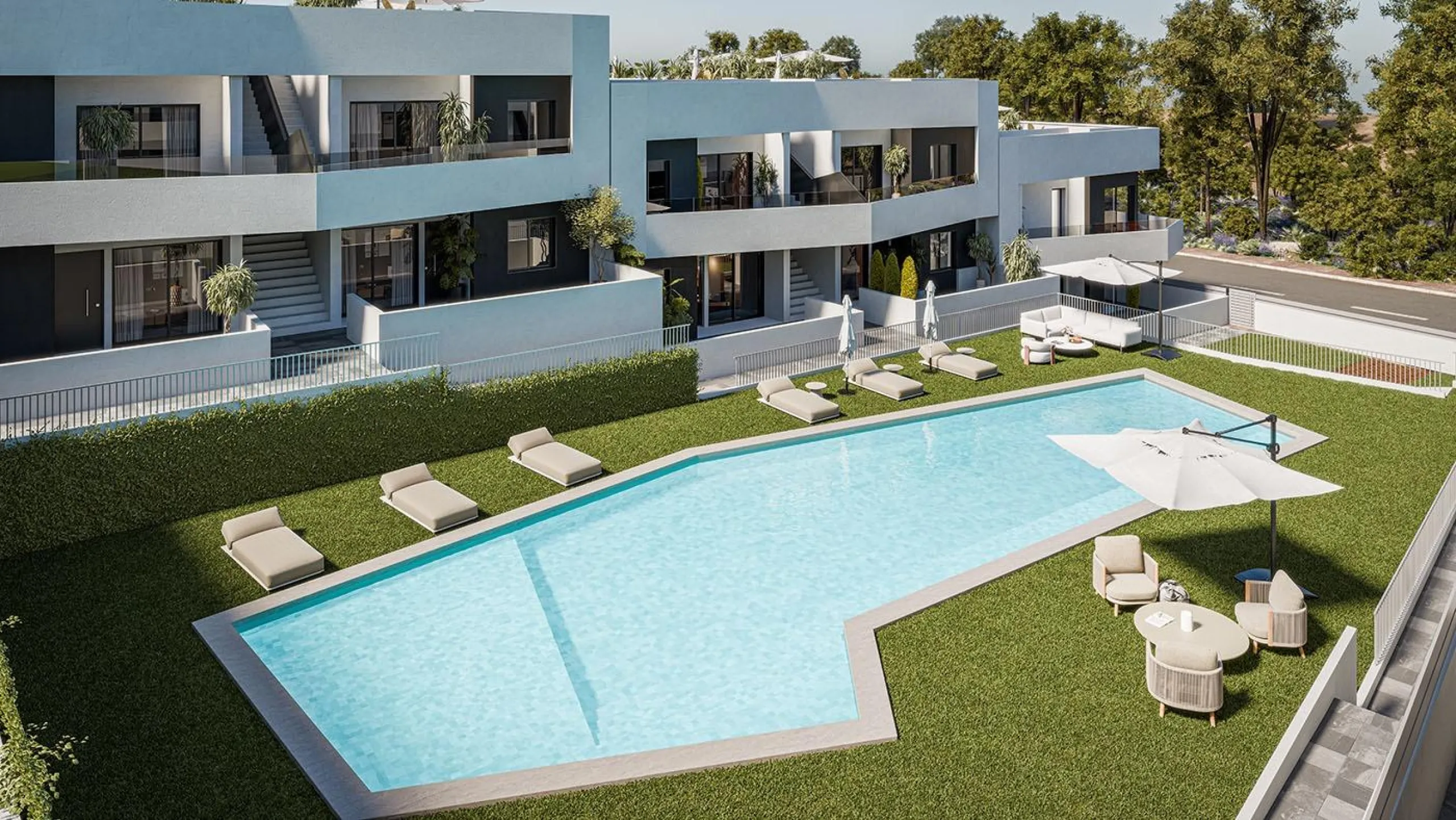 OBRA NUEVA BUNGALOWS PLANTA BAJA Y PLANTA ALTA! EN SAN MIGUEL DE SALINAS. 2 DORM. 2 BAÑOS. JARDIN 33 M2. TOTAL 120 M2. PISCINA.