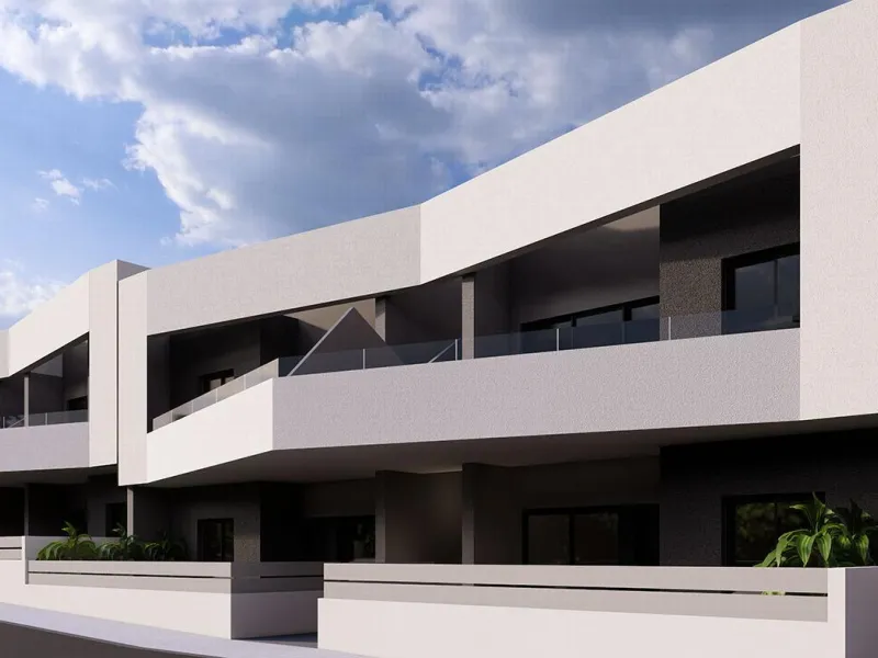 OBRA NUEVA BUNGALOWS PLANTA BAJA Y PLANTA ALTA! EN SAN MIGUEL DE SALINAS. 2 DORM. 2 BAÑOS. JARDIN 33 M2. TOTAL 120 M2. PISCINA.