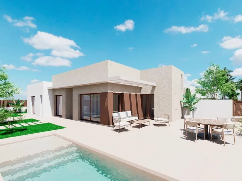 OBRA NUEVA! VILLAS EN LOS ALCAZARES CON PISCINA PRIVADA. 3 DORM. 2 BAÑOS.