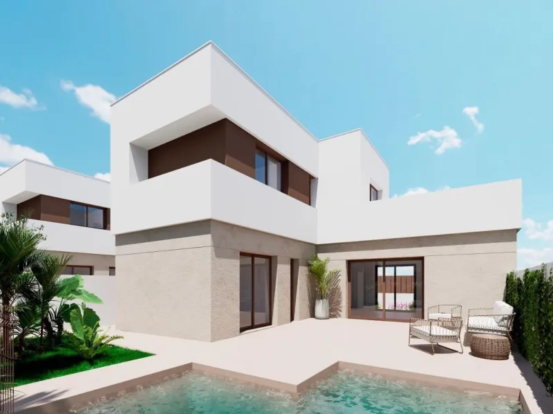 OBRA NUEVA! VILLAS EN LOS ALCAZARES CON PISCINA PRIVADA. 3 DORM. 2 BAÑOS.
