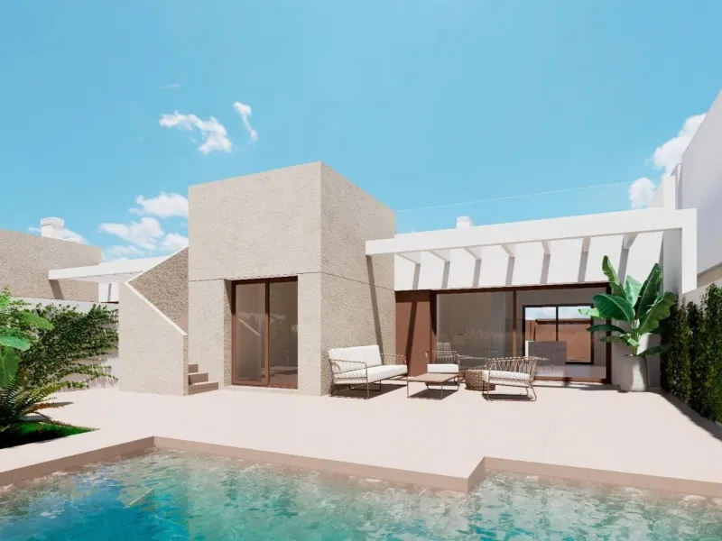 OBRA NUEVA! VILLAS EN LOS ALCAZARES CON PISCINA PRIVADA. 3 DORM. 2 BAÑOS.