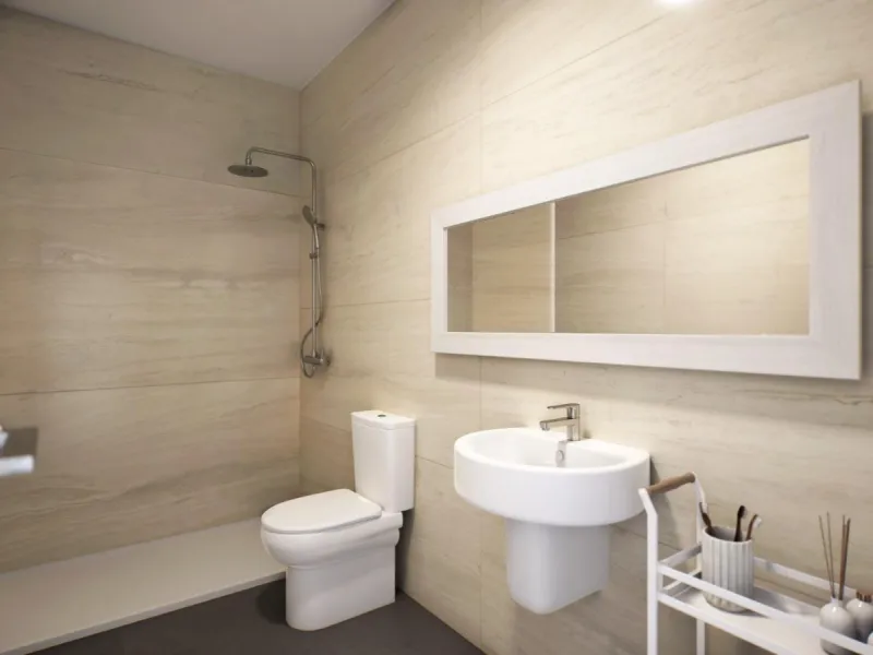OBRA NUEVA EN GRAN ALACANT. ADOSADOS CON JARDIN Y SOLARIUR PRIVADO DE 27 M2. 2 DORM. 2 BAÑOS. PISCINA COMUNITARIA. MODELO VISION