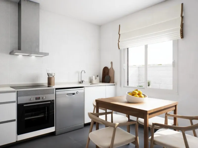 OBRA NUEVA EN GRAN ALACANT. ADOSADOS CON JARDIN Y SOLARIUR PRIVADO DE 27 M2. 2 DORM. 2 BAÑOS. PISCINA COMUNITARIA. MODELO VISION