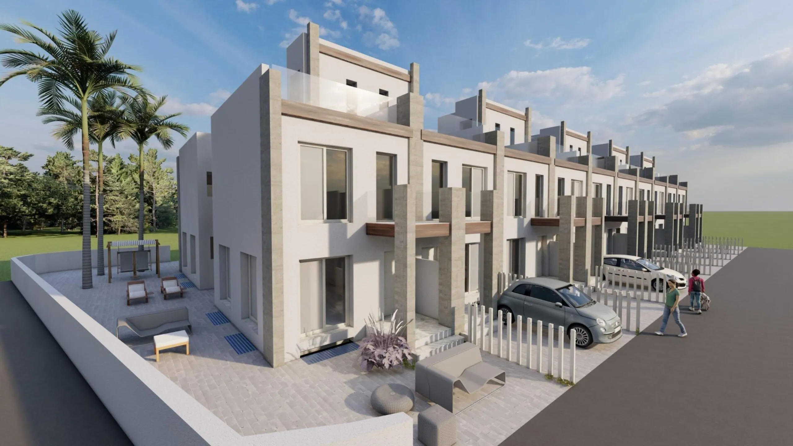 OBRA NUEVA EN GRAN ALACANT. ADOSADO DE 2 DORM. 2 BAÑOS. 118 M2. SOTANO DE 31M2. SOLARIUM 24 M2. PARCELA 16 M2 CON PARKING. MARINO