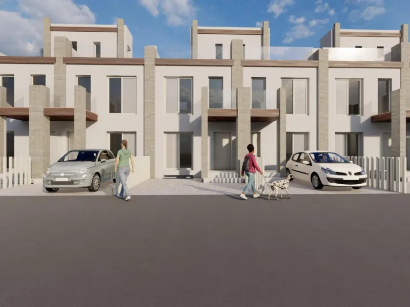 OBRA NUEVA EN GRAN ALACANT. ADOSADO DE 2 DORM. 2 BAÑOS. 118 M2. SOTANO DE 31M2. SOLARIUM 24 M2. PARCELA 16 M2 CON PARKING. MARINO