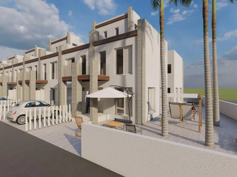 OBRA NUEVA EN GRAN ALACANT. ADOSADO DE 2 DORM. 2 BAÑOS. 118 M2. SOTANO DE 31M2. SOLARIUM 24 M2. PARCELA 16 M2 CON PARKING. MARINO