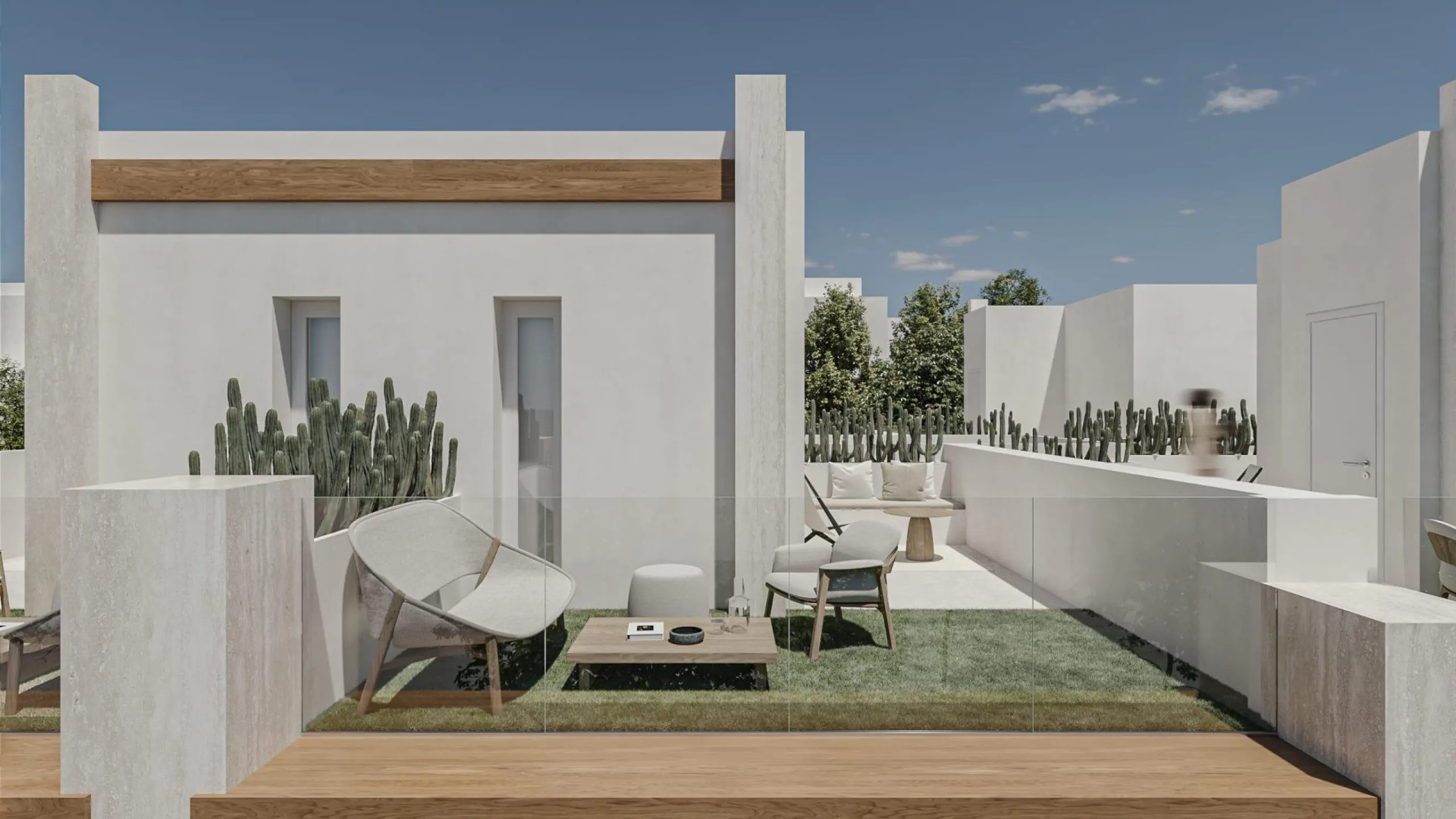 OBRA NUEVA EN GRAN ALACANT. ADOSADO DE 2 DORM. 2 BAÑOS. 118 M2. SOTANO DE 31M2. SOLARIUM 24 M2. PARCELA 16 M2 CON PARKING. MARINO