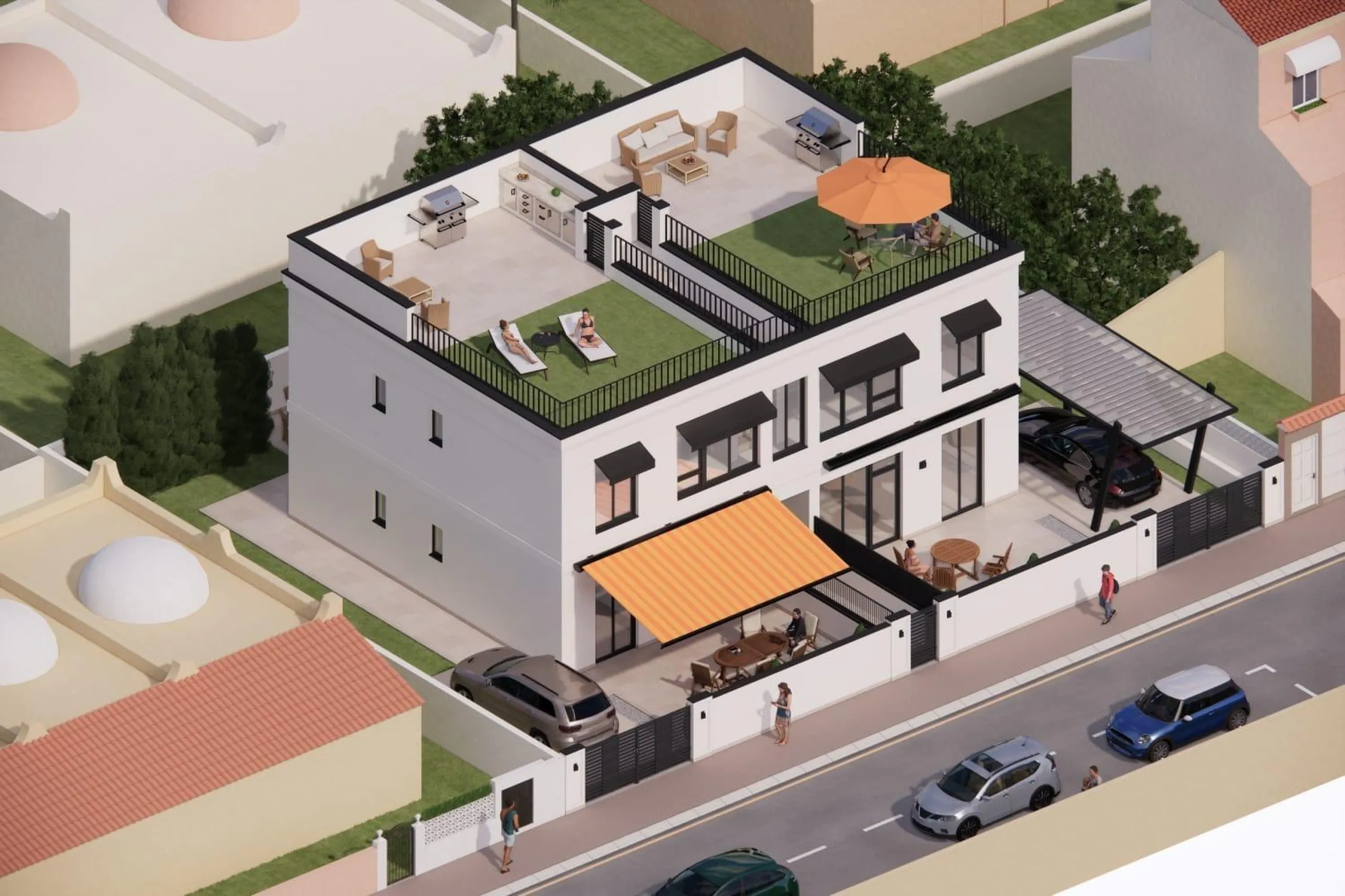 OBRA NUEVA! BUNGALOW EN PLANTA ALTA CON SOLARIUM PRIVADO DE 63 M2. 3 DORM. 2 BAÑOS. SUPERFICIE 71 M2.