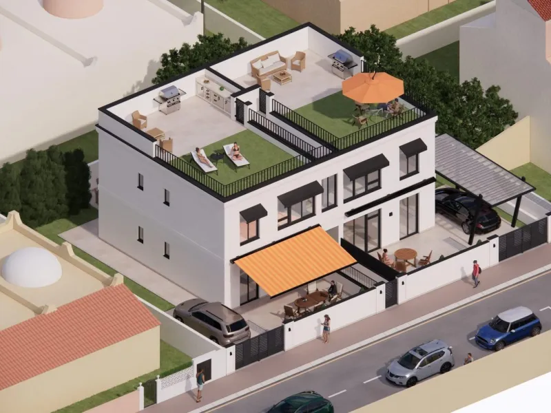 OBRA NUEVA! BUNGALOW EN PLANTA ALTA CON SOLARIUM PRIVADO DE 63 M2. 3 DORM. 2 BAÑOS. SUPERFICIE 71 M2.