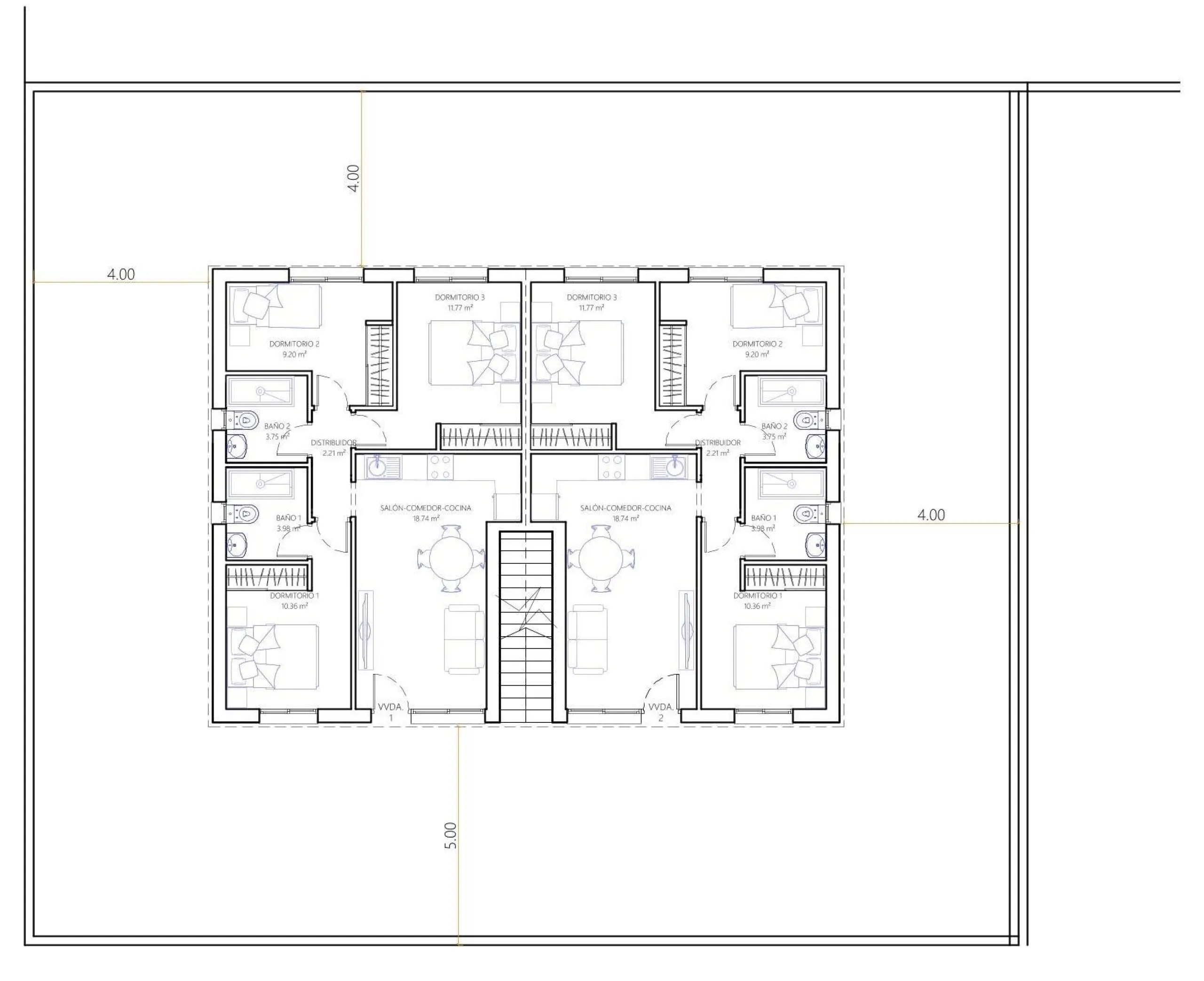 OBRA NUEVA! BUNGALOW EN PLANTA ALTA CON SOLARIUM PRIVADO DE 63 M2. 3 DORM. 2 BAÑOS. SUPERFICIE 71 M2.