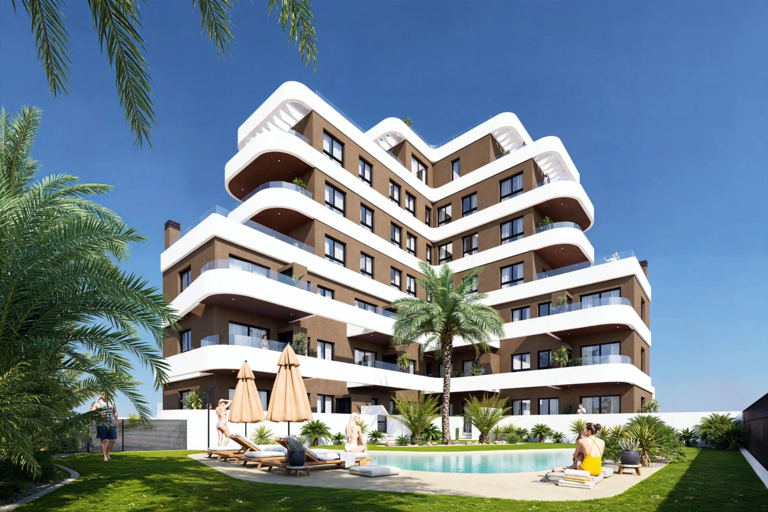 OBRA NUEVA EN GUARDAMAR DEL SEGURA! APARTAMENTO DE 2 DORM. 2 BAÑOS. TERRAZA DE 13 M2. GARAJE INCLUIDO. PISCINA.