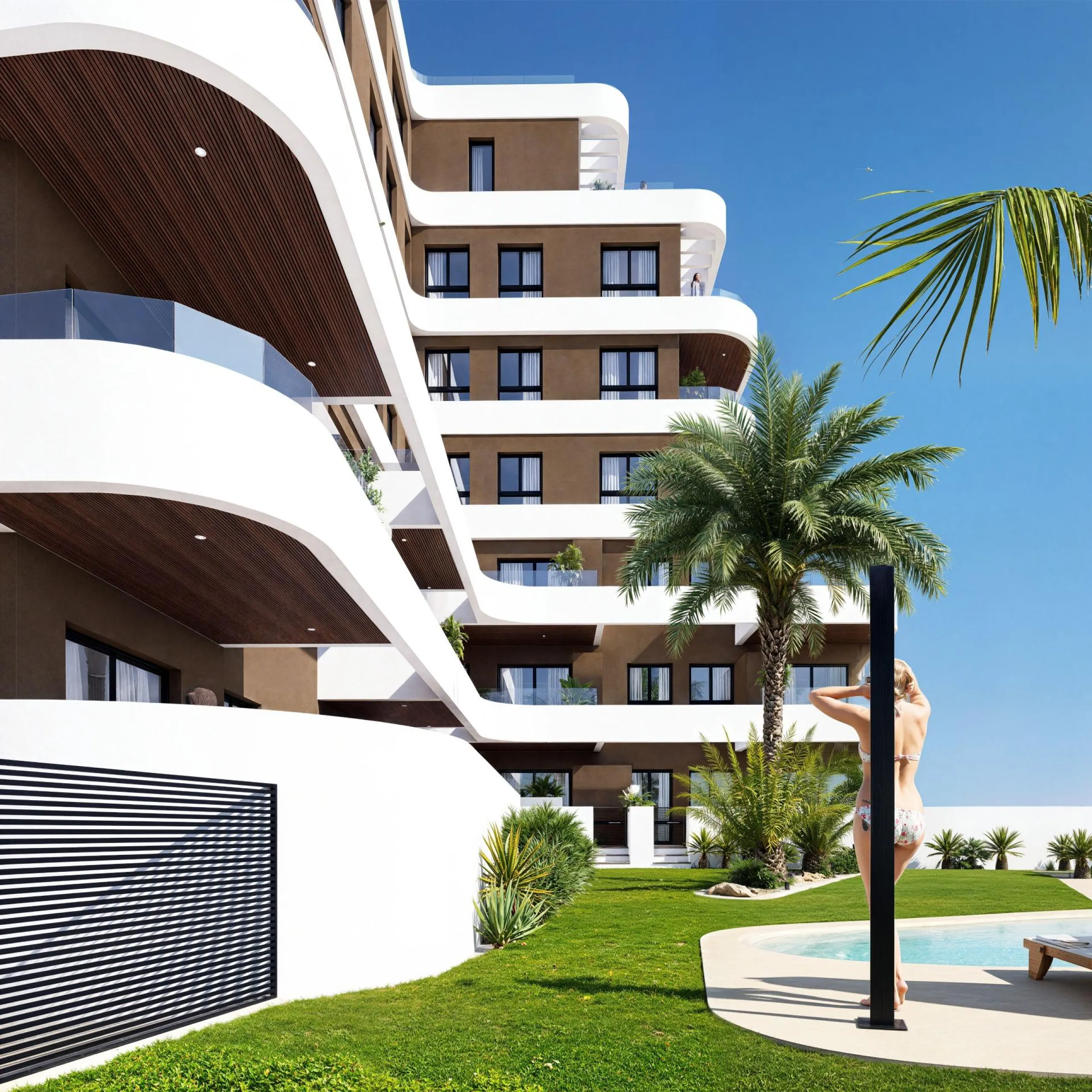 OBRA NUEVA EN GUARDAMAR DEL SEGURA! APARTAMENTO DE 2 DORM. 2 BAÑOS. TERRAZA DE 13 M2. GARAJE INCLUIDO. PISCINA.