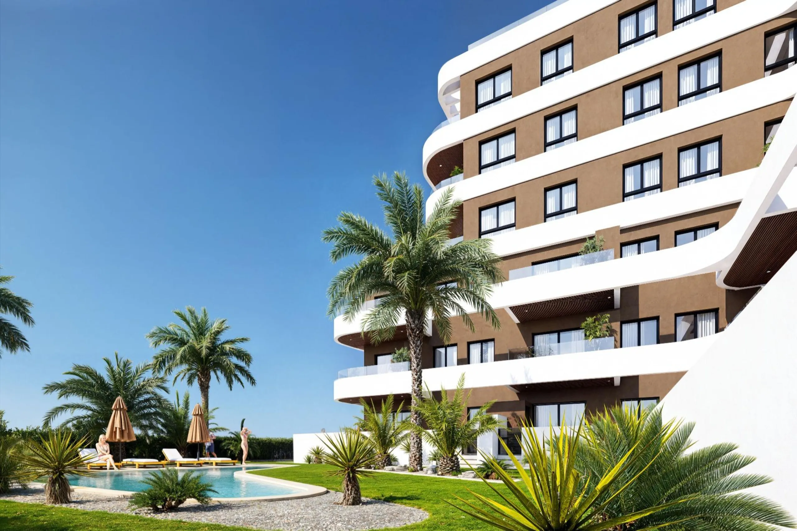 OBRA NUEVA EN GUARDAMAR DEL SEGURA! APARTAMENTO DE 2 DORM. 2 BAÑOS. TERRAZA DE 13 M2. GARAJE INCLUIDO. PISCINA.