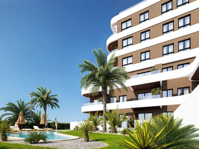 OBRA NUEVA EN GUARDAMAR DEL SEGURA! APARTAMENTO DE 2 DORM. 2 BAÑOS. TERRAZA DE 13 M2. GARAJE INCLUIDO. PISCINA.