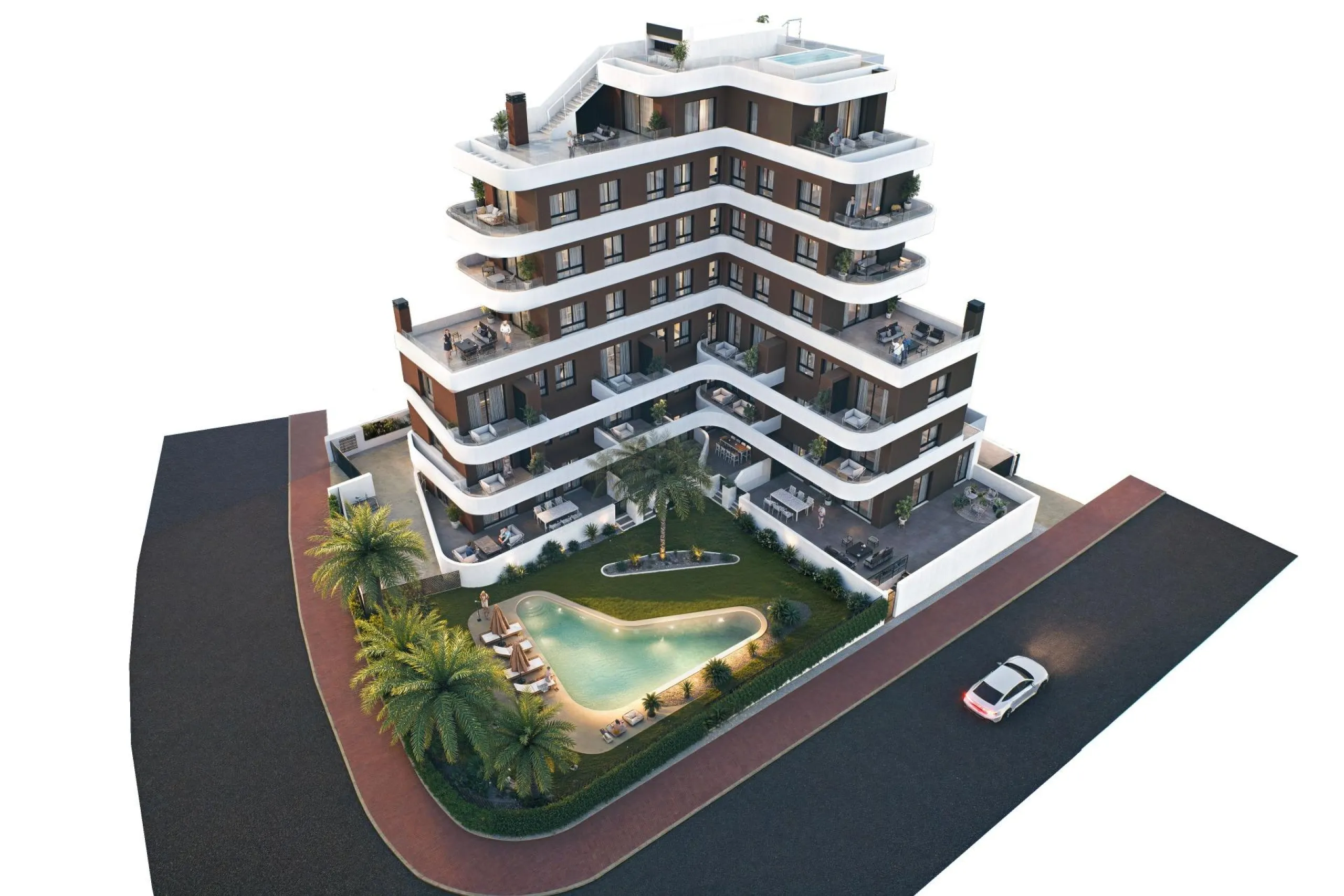 OBRA NUEVA EN GUARDAMAR DEL SEGURA! APARTAMENTO DE 2 DORM. 2 BAÑOS. TERRAZA DE 13 M2. GARAJE INCLUIDO. PISCINA.