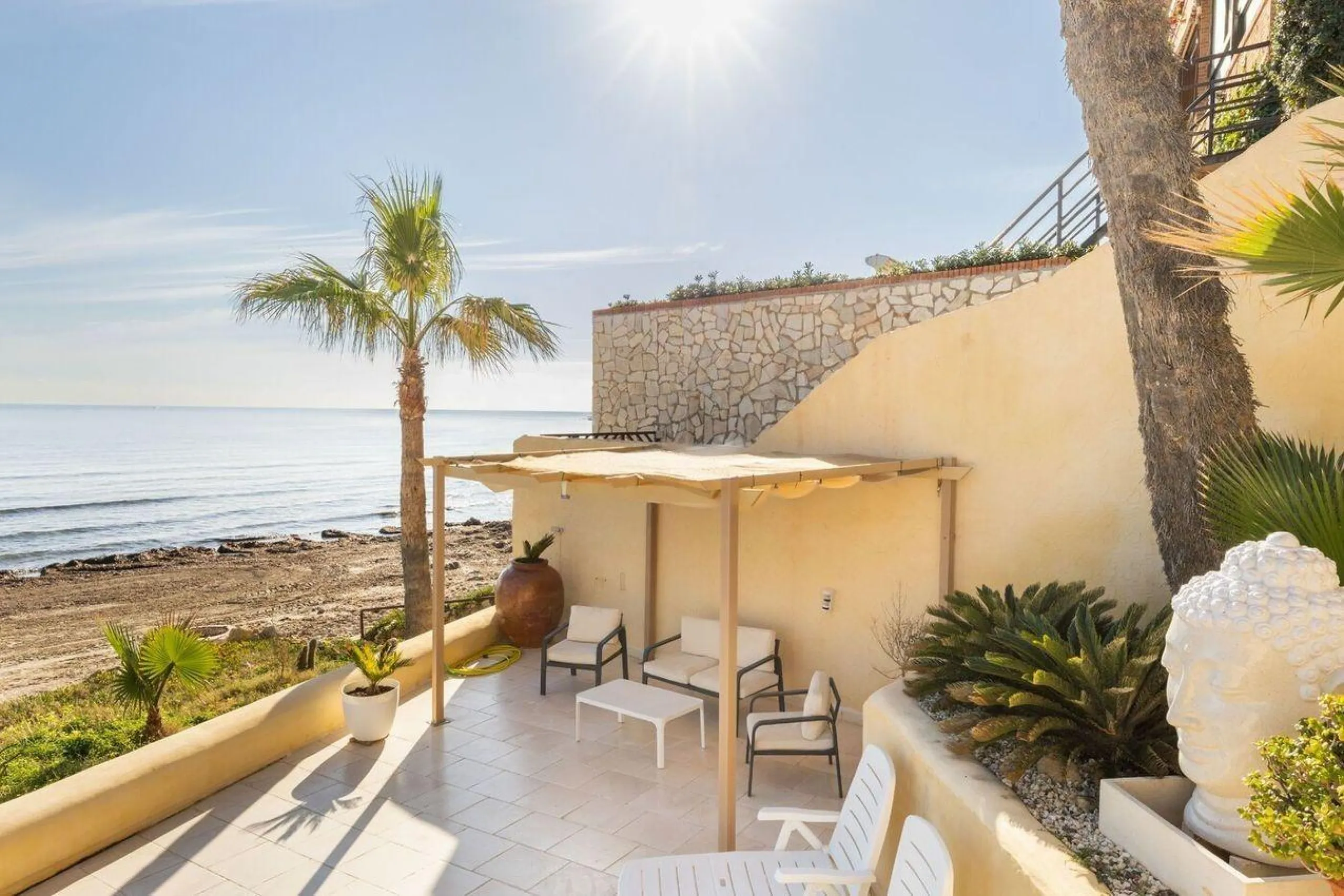 Beachfront Villa with Direct Cove Access in Cabo de las Huertas, Alicante