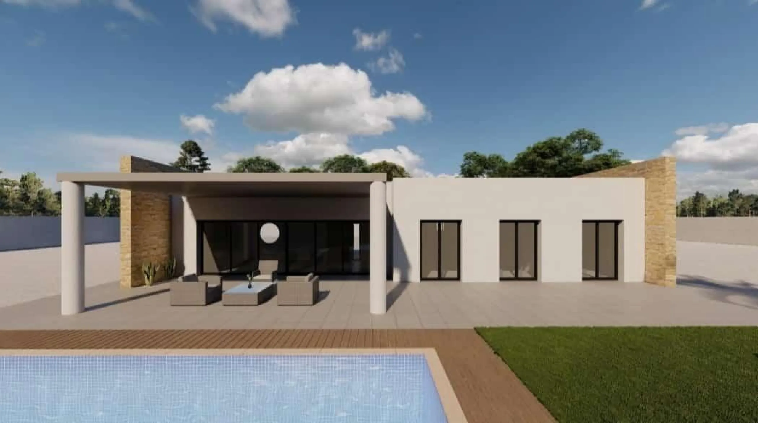 Amplia Villa Unifamiliar Independiente OBRA NUEVA con Piscina en Entorno Natural. Proyecto de 4 Villas ampliable.