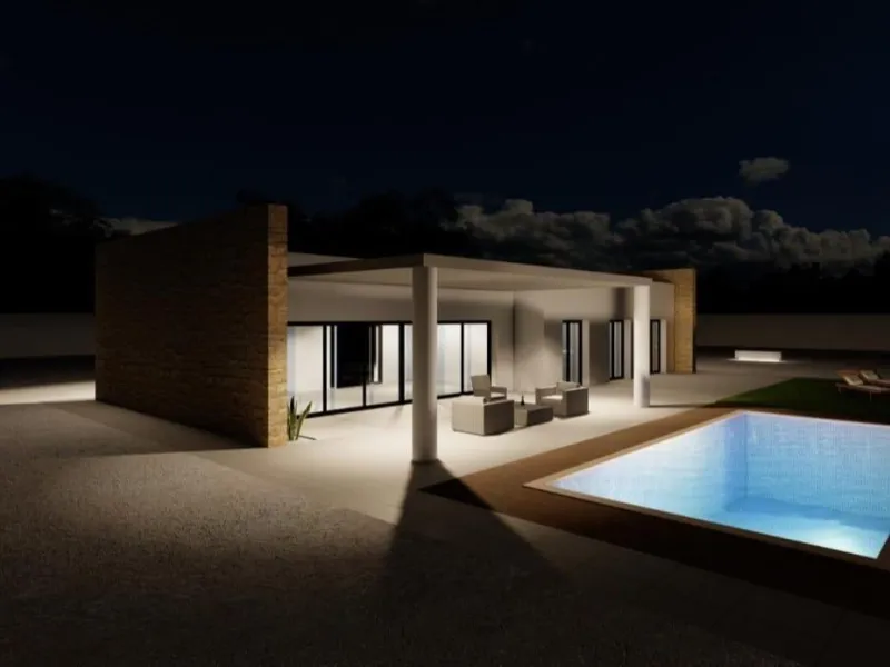 Amplia Villa Unifamiliar Independiente OBRA NUEVA con Piscina en Entorno Natural. Proyecto de 4 Villas ampliable.
