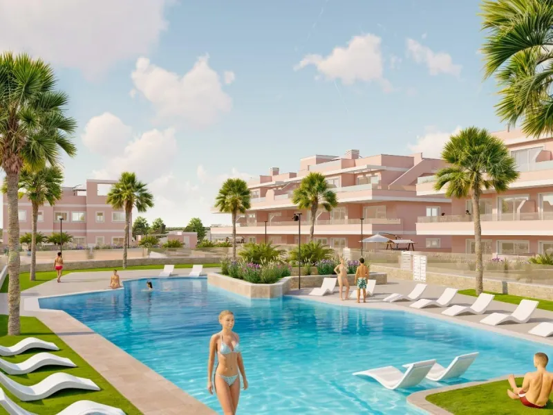 ADOSADOS DE OBRA NUEVA EN PILAR DE LA HORADADA. 3 DORM. 2 BAÑOS. CON PLAZA DE GARAJE Y PISCINA. 83 M2. JARDIN 33 M2. SOLARIUM 34 M2.